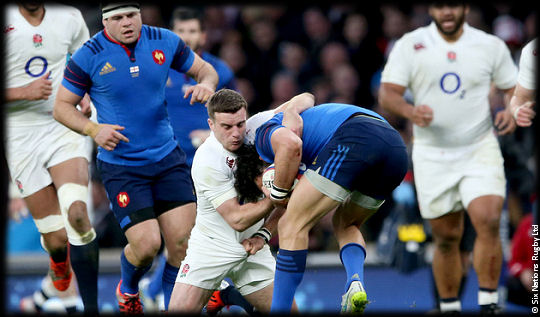 England France RBS 6 Nations 2015 George Ford Yoann Huget